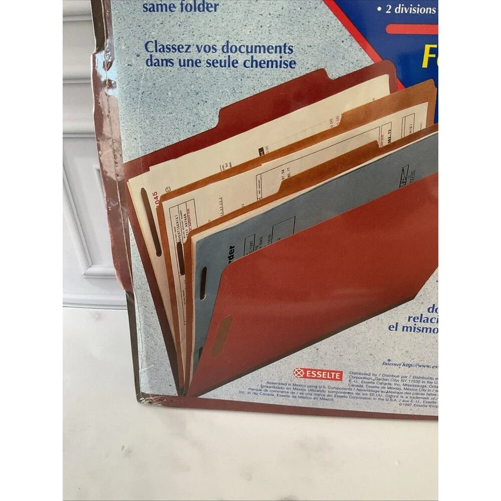 Oxford Partition Folders,2 Dividers,6 Fasteners,2” Expansion Brown.